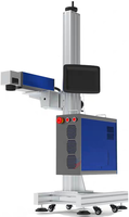 Machine de marquage laser pour tuyaux et câbles en plastique PVC Gravure en aluminium Marqueur laser volant avec bande transporteuse