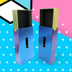 Caja Rígida de Lujo Personalizada con Forro de Esponja CMYK, Cajón Deslizable, Ventana, Grabado en Relieve, Laminado Mate, Patrón Colorido, Reciclable - Product Image 6