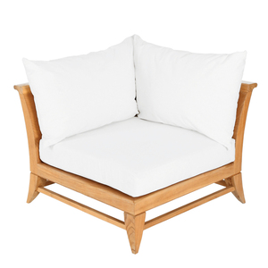Fauteuil d'angle en teck gauche ou droit pour hôtel, salon ou extérieur, résistant à l'eau - Product Image 1