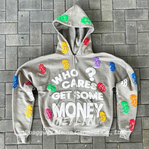 Conjunto Deportivo Personalizado con Sudadera con Estampado Puff, 500gsm, Algodón Grueso, de Alta Calidad para Hombre - Product Image 3