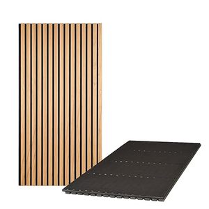 Akupanel con acabado <span class=keywords><strong>de</strong></span> madera natural Paneles <span class=keywords><strong>de</strong></span> pared interiores decorativos acanalados 3D para estudio en casa Oficina - Product Image 2