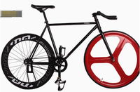 Vélo de course pliable à pignon fixe en acier au carbone pour adultes, modèle roue libre, pour hommes, femmes, étudiants, vélo de route à trois roues
