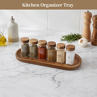 Petits plateaux de service en bois de luxe pour comptoir de salle de bain, table basse, plateau en bois sculpté