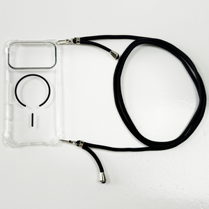 Étui de téléphone magnétique <span class=keywords><strong>2</strong></span> en <span class=keywords><strong>1</strong></span> transparent avec cordon transversal, antichoc, anti-jaunissement, en TPU+PC pour iPhone 16 15 14 13 Pro Max - Product Image 6