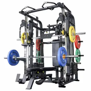 Home Smith Machine Gym Equipment Fitness Workout Equipment Gym Squat Rack Multifunctional Bench Press Cable Pulley Power Cage