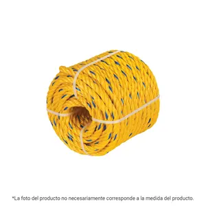 CAJA 6 Kilos de cuerda de polipropileno amarilla de 16 mm, rollo de 1 kg - Product Image 1