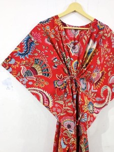 <b>Long</b> Floral Print <b>Kaftan</b> Dress for Women Relaxed Fit Boho Style Gathered Drawstring Waist Casual Wear Outfit - Product Image 4