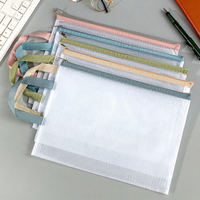 Pochette de classement en PVC transparent renforcé avec logo personnalisé imprimé, écologique, réutilisable, avec fermeture éclair durable