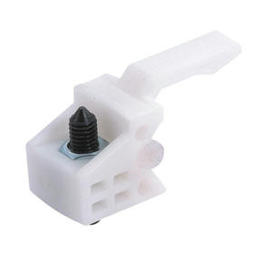 Roulette de porte coulissante en verre avec <span class=keywords><strong>pince</strong></span> en aluminium, roue en POM et rail en nylon, capacité 80 kg, pour hôtels - Product Image 5