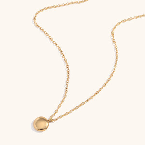 Collier pendentif Changda en acier inoxydable plaqué or 18 carats, vermeil or, zircon, simple, élégant, pierre de naissance de décembre - Product Image 4