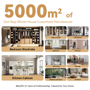 BALOM Contemporary Style Bathroom <b>Cabinet</b> Custom Wood MDF Plywood Melamine Modular Vanity with Smart Mirror OEM - Product Image 5