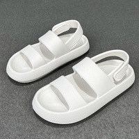 Été Nouvelles pantoufles pour femmes Hommes 2023 Intérieur Eva High Soft Bottom Sandals Trend Slides Beach Shoes Couple Slippers Luxury Sandals