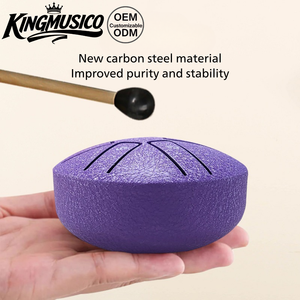 Mini tambour <span class=keywords><strong>à</strong></span> langue en acier pour enfants |   Instrument <span class=keywords><strong>de</strong></span> percussion <span class=keywords><strong>de</strong></span> poche <span class=keywords><strong>à</strong></span> 6 notes <span class=keywords><strong>de</strong></span> 3 pouces |   Jouet musical traditionnel portable, cadeau - Product Image 4