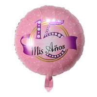 Ballons espagnols de 18 pouces pour la fête des quinze ans, Mis Quince Fifteen, Mis 15 Anos Para Globos, pour fille, Fiesta De Quince Anos, Anera Party Deco