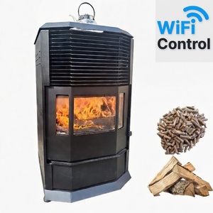 <span class=keywords><strong>Estufa</strong></span> <span class=keywords><strong>Híbrida</strong></span> de <span class=keywords><strong>Leña</strong></span> <span class=keywords><strong>y</strong></span> <span class=keywords><strong>Pellets</strong></span> con Función WIFI, Potencia de Calefacción de 30kw, para Calefacción del Hogar - Product Image 1