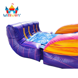 Toboggan aquatique gonflable tropical commercial, rose et violet, aire de jeux aquatique intérieure et extérieure pour les fêtes et les locations d'événements pour enfants - Product Image 3