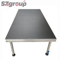 SZgroup SZSP-06 Plateforme de scène mobile modulaire en aluminium portable pour extérieur, design pliable, capacité de 500 kg, supports de scène