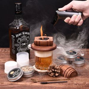 Design Fashioned Smoker Kit Men 6 Flavors Wood Chips Whiskey Gift Box <b>Lighters</b> & for Smoking Accessories - Product Image 5