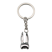 Porte-clés moderne en alliage de zinc, motif dentaire créatif, miroir dentaire et pince, cadeau promotionnel pour dentiste