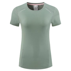 Kaos Yoga Lengan Pendek Custom, Lembut, Menyerap Keringat, 4 Arah Stretch, Ringan, Atasan Gym Fitness Lari, Grosir - Product Image 3