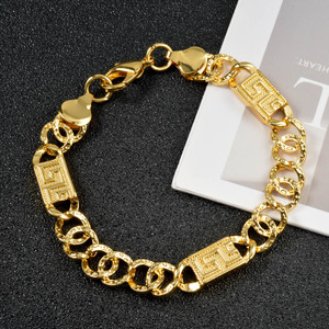 unisex bulk wholesale waterproof <b>copper</b> vintage geometric block smooth wide uniform eye catching <b>bracelets</b> - Product Image 5