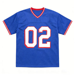 Camiseta de fútbol americano de malla personalizada para hombre, estilo urbano, deportiva, oversize, hip hop, baloncesto, atlética, diseño de verano, uniforme - Product Image 5