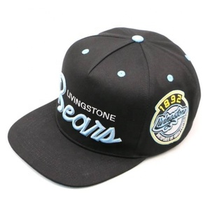 Tùy Chỉnh Lớn Thêu Bé Màu Xanh Dưới Brim Màu Đen Cổ Điển Bông Hóa Đơn Phẳng 5 Năm Bảng Điều Chỉnh Snapback <span class=keywords><strong>Hat</strong></span> - Product Image 3