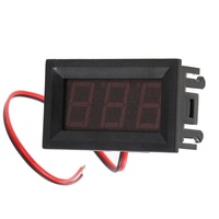 Voltmètre numérique LED de 0,56 pouce, DC 5-120V, voltmètre automobile avec lumières LED rouge, bleue et verte, deux fils, voltmètre