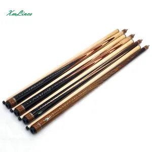 Xmlinco 1/2 분할 cues 곱슬 cocobolo 흑단 수제 인레이 carom 풀 큐