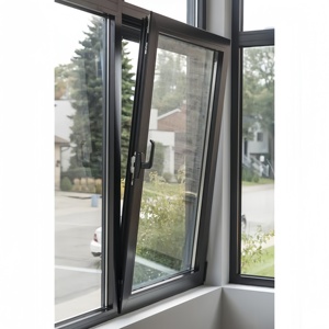 Fenêtre à battant en aluminium moderne personnalisée avec moustiquaire rideau persienne d'isolation thermique pour ouvertures de villa - Product Image 5