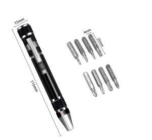Kit d'outils portables multifonction 8-en-1 en gros : stylo tournevis de poche pour réparation de téléphones portables avec embouts - Product Image 3