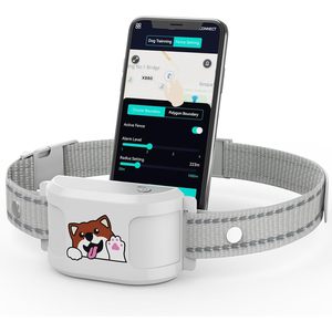 ปลอกคอสุนัขแบบไร้สายพร้อมระบบ GPS กันน้ำ IPX7 ควบคุมผ่านแอพ ระยะขอบเขต 3280 ฟุต ติดตามตำแหน่งแบบเรียลไทม์ - Product Image 1