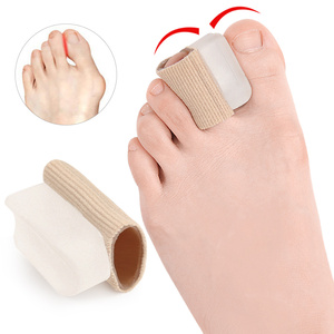Séparateur d'orteils en silicone pour <span class=keywords><strong>hallux</strong></span> <span class=keywords><strong>valgus</strong></span> et petit orteil, manchon protecteur anti-adhérent pour la séparation des orteils superposés et courbés - Product Image 2