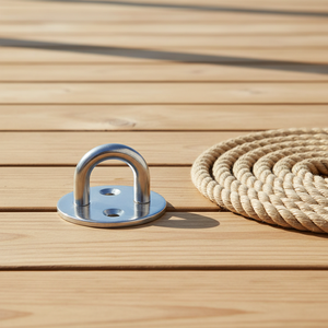 Plaque de fixation carrée en acier inoxydable 304 de 8 mm, quincaillerie marine, plaque de pont <span class=keywords><strong>d</strong></span>'<span class=keywords><strong>amarrage</strong></span> rectangulaire avec <span class=keywords><strong>anneau</strong></span> pour bateau - Product Image 1