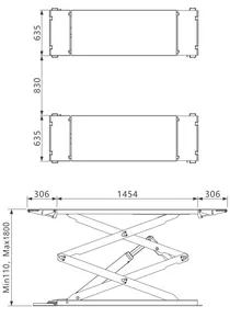 Plateforme élévatrice à ciseaux hydraulique ultra-mince de 4 tonnes avec certification CE, élévateur automobile de qualité commerciale doté d'une hauteur de levage maximale de 1800 mm - Product Image 4