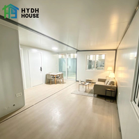 Rumah Prefabrikasi Kontainer Baja Ekspansi Ukuran Khusus 20Ft 40Ft 30Ft, Villa 2-5 Kamar Tidur Mewah Portabel Panel Sandwich