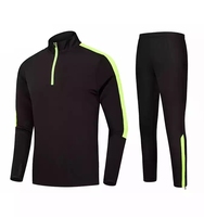 Veste de survêtement de football personnalisée, ensemble 2 pièces pour homme, séchage rapide, pour entraînement sportif