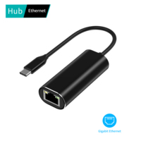 Mac Book Pro Air iPhone Adaptador Ethernet 1Gbps Tipo-C Gigabit Ethernet LAN Adaptador de red USB C a cable RJ45