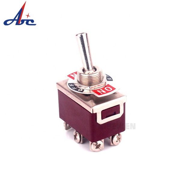 DPDT (ON)-OFF-(ON) 3 Position Auto Reset Momentary 125VAC 20A Spring Loaded Toggle Switch