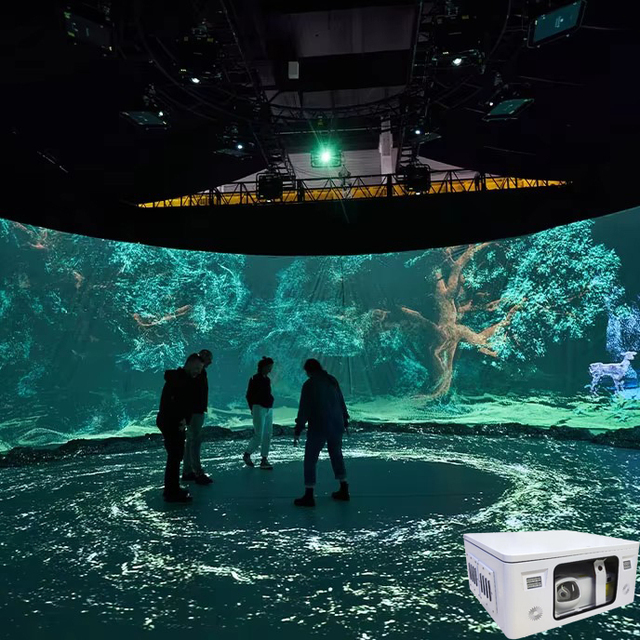 Hot Interactive 360 Wall Projection System Wall/Floor Projector 3D Immersive Projection Tunnel Experience