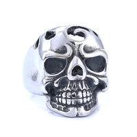 Viking Crâne Anneau En Acier Inoxydable Pirate Bijoux pour Hommes Mythologie Nordique Inspiré En Acier Inoxydable Bande En Gros Gothique Anneau
