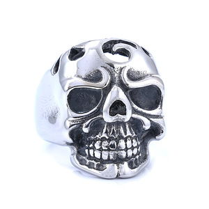 Viking kafatası yüzük paslanmaz çelik korsan takı erkekler için Norse mitoloji Inspired paslanmaz çelik şerit toptan gotik yüzük - Product Image 4