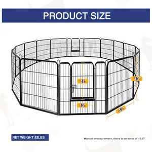 Köpek Oyun Parkı Taşınabilir Açık Hava Köpek Çiti, Büyük/Orta/Küçük Köpekler için Köpek Oyun Parkı, Kapılı Metal Bahçe Köpek Çitleri - Product Image 3