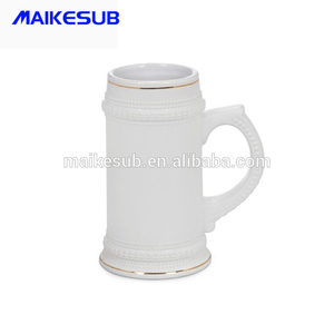 22oz مخصص كوب للبيرة التسامي الحجري البيرة Steins ، أنيقة البيرة الجرار مع حافة الذهب - Product Image 2