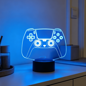 Gaming Room Desk Setup Lighting Decor on the <b>Table</b> Game <b>Console</b> Icon LED Base 3D Night Light for Kids Bedside Gift - Product Image 1