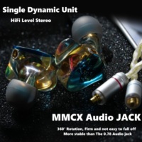 Unité d'entraînement Audiophile Single Dynamic 9mm HIFI Type c Prise audio Usbc 3.5mm Écouteur filaire Prise MMCX avec microphone
