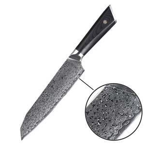 <span class=keywords><strong>Couteau</strong></span> Santoku japonais de qualité supérieure, cœur en acier VG10 à 67 couches - Product Image 2