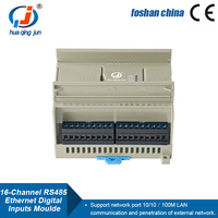 Huaqingjun 16 canaux RS485 Ethernet Module d'entrée numérique Modbus RTU/TCP Acquisition de données RJ45 16DI Module pour serre