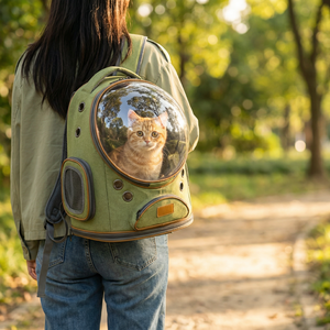 Yeni moda Pet kedi sırt çantası büyük kapasiteli nefes panoramik uzay kapsülü taşıma köpekler ve kediler için açık havada - Product Image 5