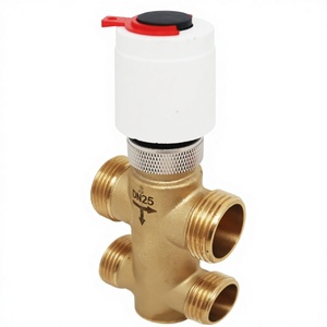 Ventilador de Agua Fría y Caliente de Latón de 4 Vías para Sistemas HVAC - Product Image 3